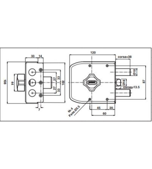 POTENT GARAGE LOCK 6-TURN 275 POTENT GARAGE LOCK 6-TURN 275