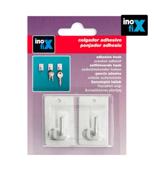 STAINLESS STEEL ADHESIVE HOOKS 2PC