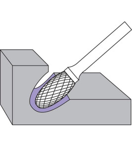 ROTARY BURR 10MM OVAL SHAPE