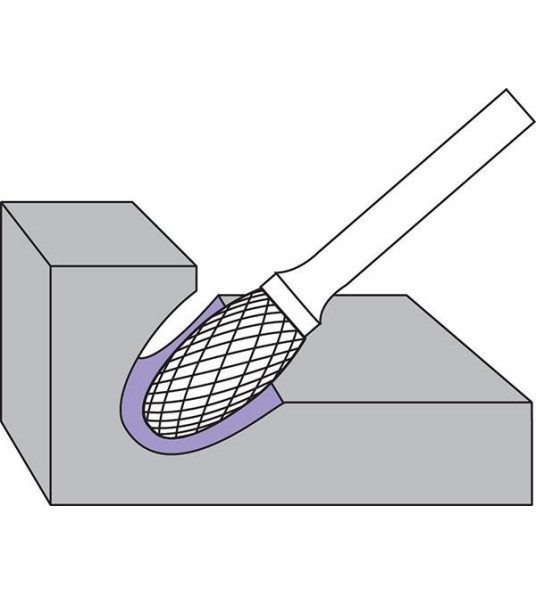 ROTARY BURR 10MM OVAL SHAPE