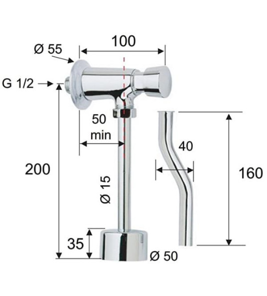 FLUSHER FOR URINAL TEMPOR