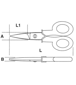STRAIGHT ELECTRICIAN`S SCISSOR 1128BM BETA