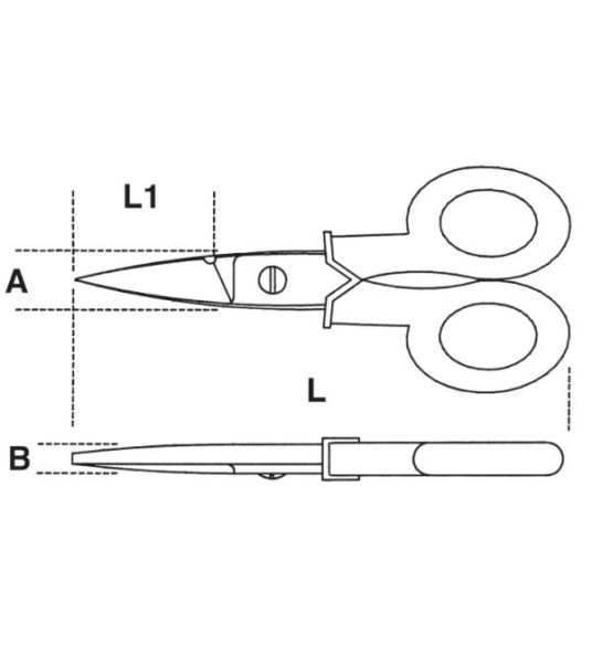 STRAIGHT ELECTRICIAN`S SCISSOR 1128BM BETA