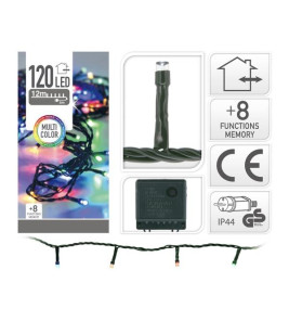 OUTDOOR LIGHTS 120 LED MULTICOLOUR 12/17M