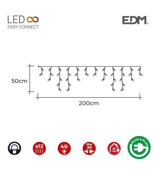 EASY-CONNECT ICICLE LIGHT SET 2M