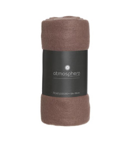 PLAID BLANKET BROWN 125X150CM