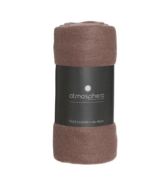 PLAID BLANKET BROWN 125X150CM