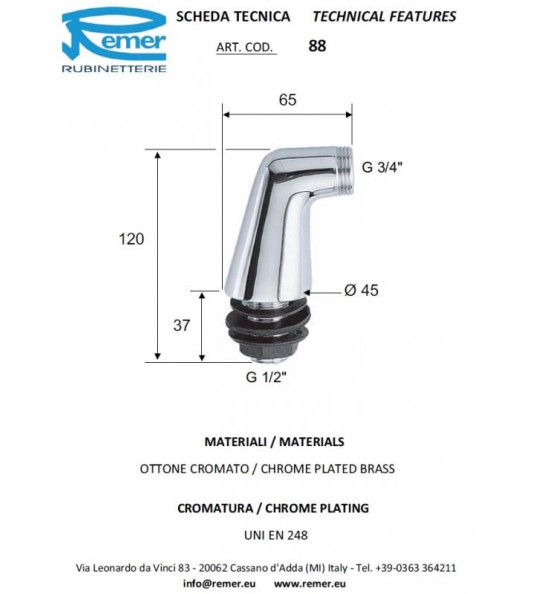 PILLARS FOR BATH MIXER PAIR