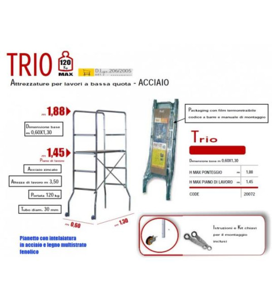 SCAFFOLDING 188CM TRIO MARCHETTI