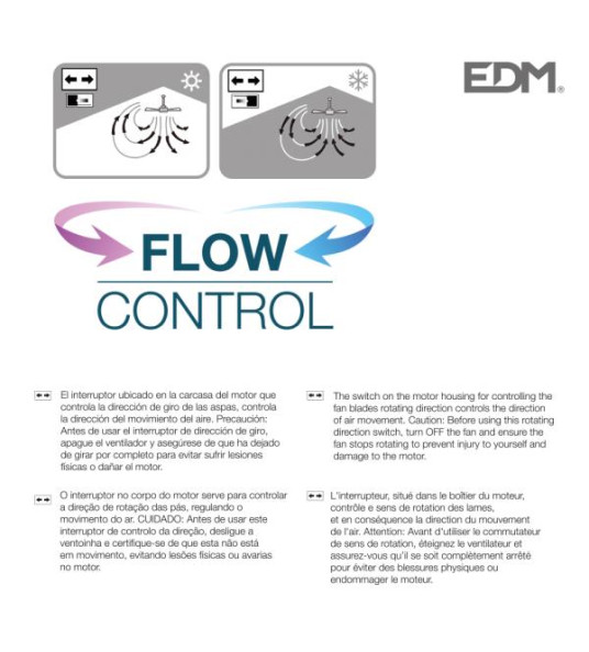 CEILING FAN 102CM WITH LAMP CARIBE EDM