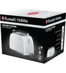 TOASTER 2-SLICE WHITE HONEYCOMB RUSSELL HOBBS