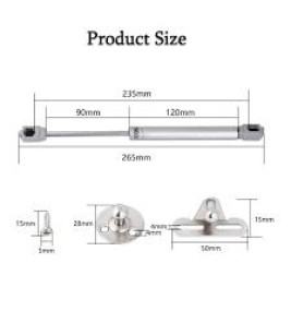 PISTON FOR FURNITURE DOOR 100N 24.8CM