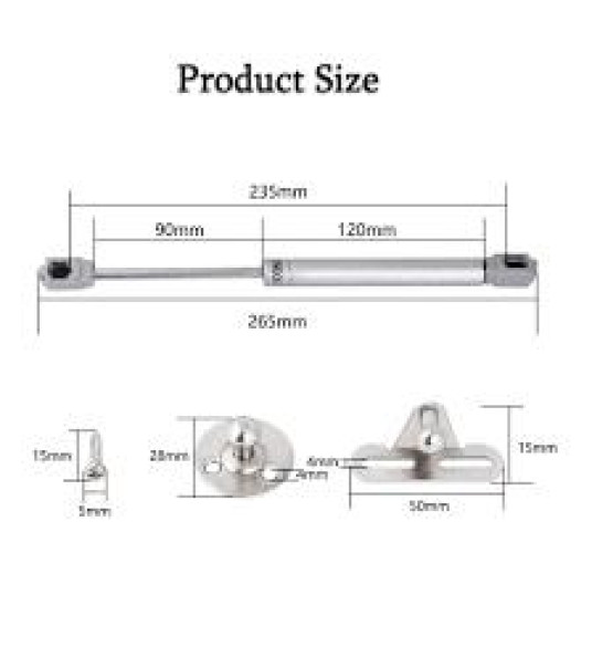 PISTON FOR FURNITURE DOOR 100N 24.8CM