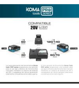 FAST BATTERY CHARGER 125W KOMA TOOLS PRO 
