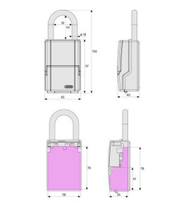 ABUS KEY GARAGE WITH SHACKLE 737