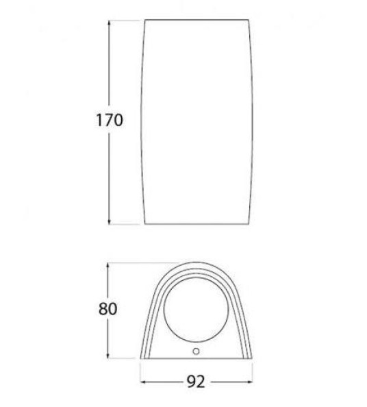 LIGHT FITTING GU10 UP OR DOWN MARTA  GREY