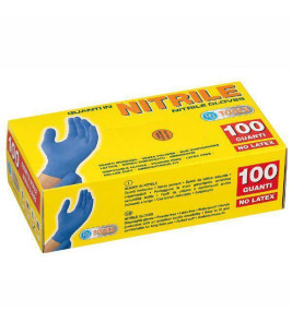 BLUE NITRILE GLOVES LATEX FREE L 100PCS PG