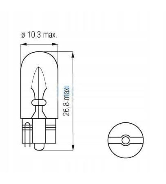 WEDGE LAMP T10 12V 5W