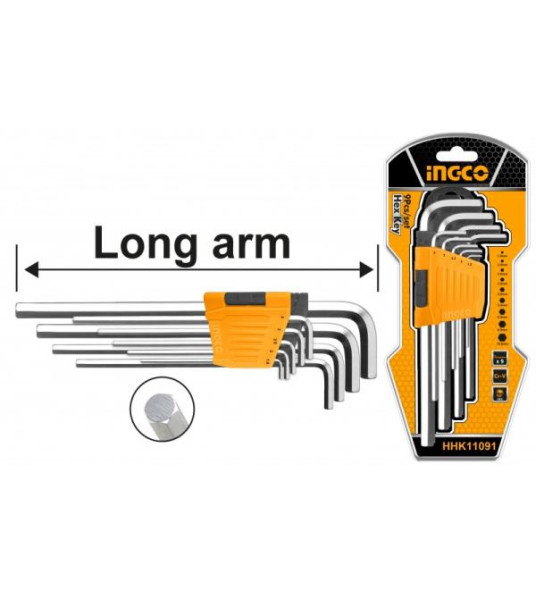 LONG ALLEN KEYS 1.5-10MM INGCO