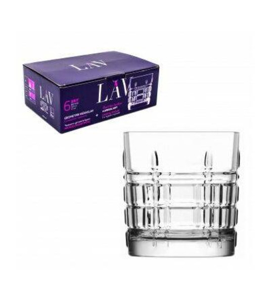 WHISKY GLASSES 6PC 325CC BRIT