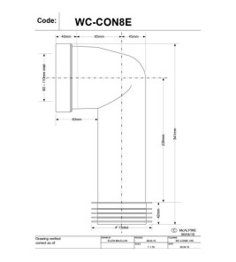 EXTENDED 90° WC CONNECTOR WC-CON8E