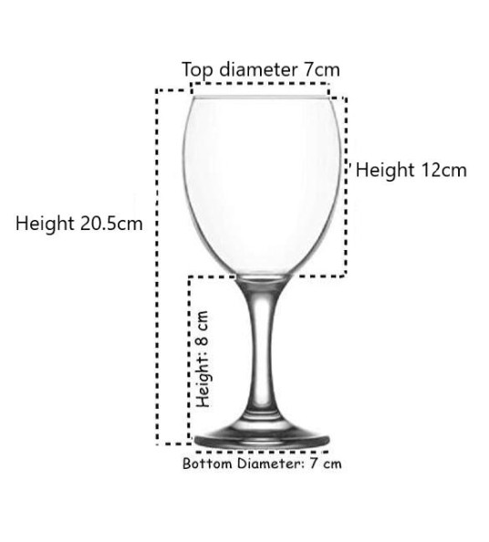 EMPIRE WINE GLASSES 455C 6PCS
