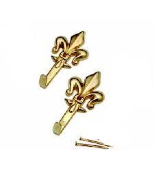 2PC BRASS DECORATED HOOKS 48MM (LARGE)