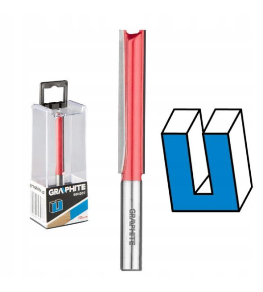 STRAIGHT ROUTER BIT 12MM SHAFT 10X50MM