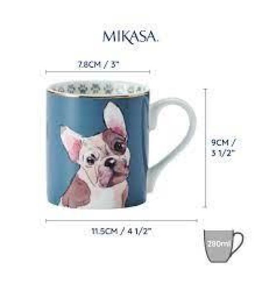 MIKASA FINE CHINA MUG BULLDOG 280ML