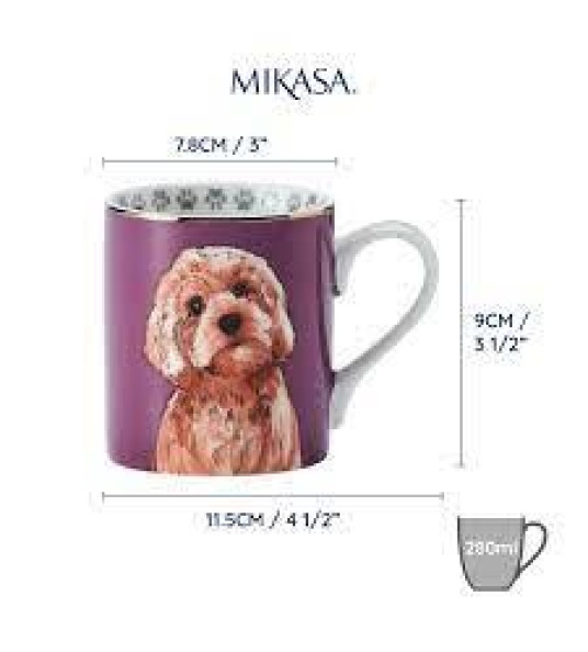 MIKASA FINE CHINA MUG POODLE 280ML