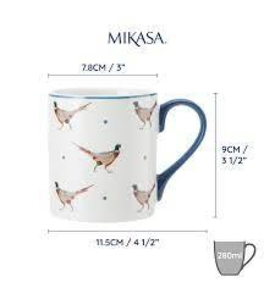MIKASA FINE CHINA MUG PHEASANTS 280ML