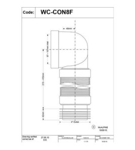 EXTENDABLE FLEXIBLE  90° WC CONNECTOR