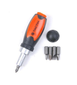 TACTIX 6-IN-1 STUBBY RATCHET SCREWDRIVER