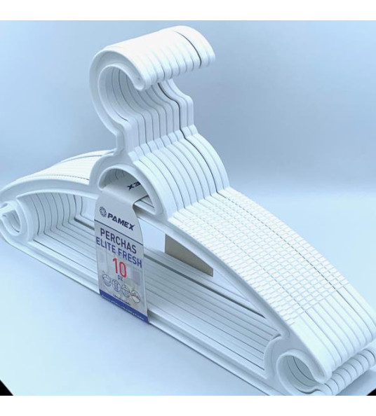 PLASTIC CLOTHES HANGERS ELITE 10PCS