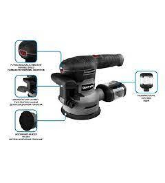 GRAPHITE ORBITAL SANDER 125/150MM 450W 59G349
