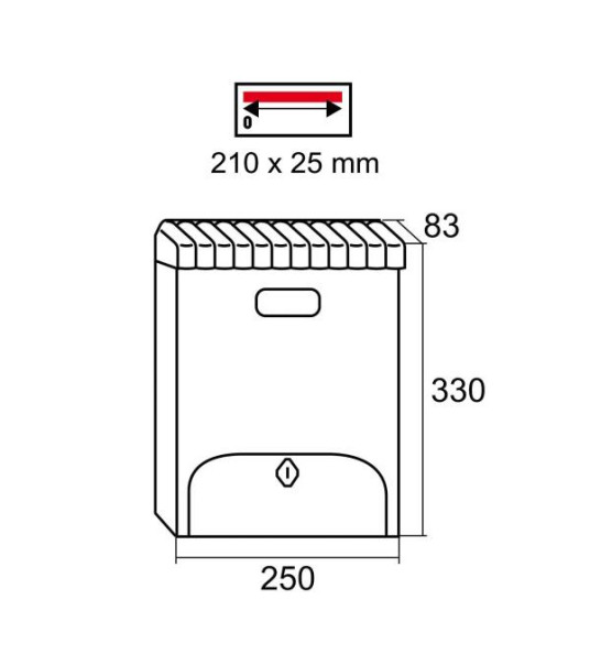 LETTER BOX GARDEN BLACK ABS