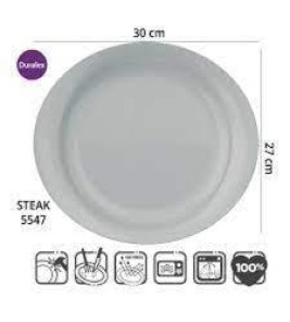 STEAK PLATE 30CM DURALEX OPALINE