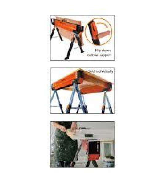 TACTIX FOLDABLE HEAVY DUTY SAW HORSE TACTIX FOLDABLE HEAVY DUTY SAW HORSE