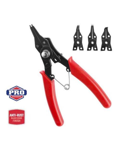 INTERCHANGEABLE HEAD CIRCLIP PLIER SET