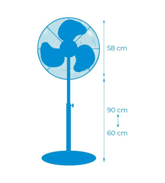 INDUSTRIAL STAND FAN 80W Ø50CM EDM