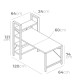 WOODEN DESK WITH SHELVES 121X120X64CM