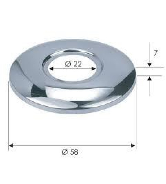 CHROME PLATE FLAT 1/2
