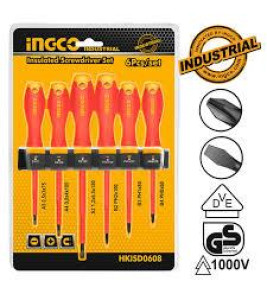 SCREWDRIVERS 1000V 6PC INGCO HKISD0608