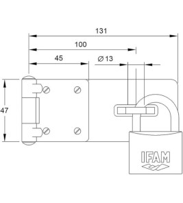HASP & STAPLE PC430 IFAM 131X47MM