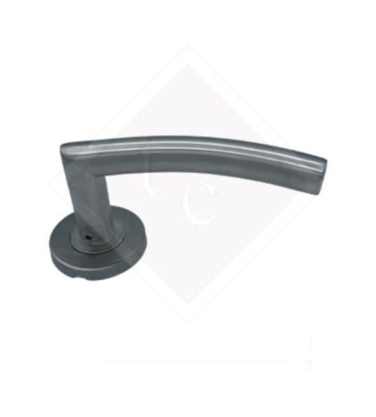 BRUSHED STEEL BENT LEVER HANDLE 008