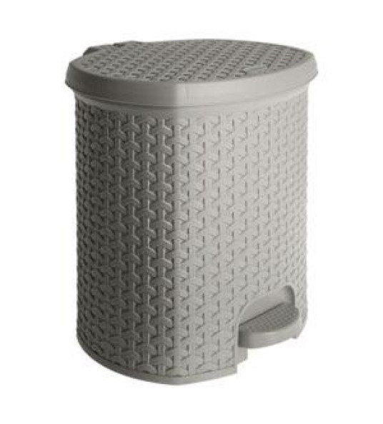 PEDAL BIN RATTAN GREY 11.5L HOBBYLIFE