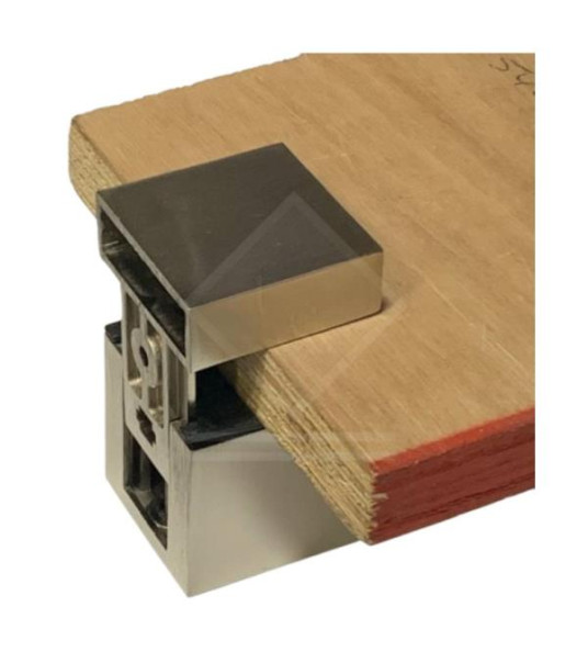 SHELF CLIP CUBES BRUSHED NICKEL 2PC