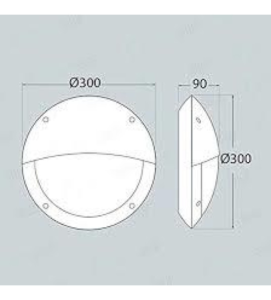 LIGHT FITTING LUCIA-EL GREY E27 IP66