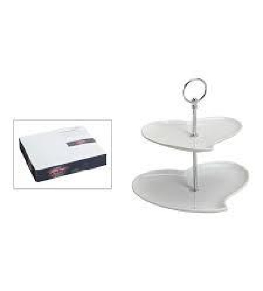 2-TIER HEART CAKE STAND 14CM & 16CM