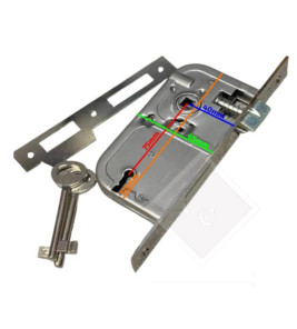 MORTICE LOCK 40X75MM